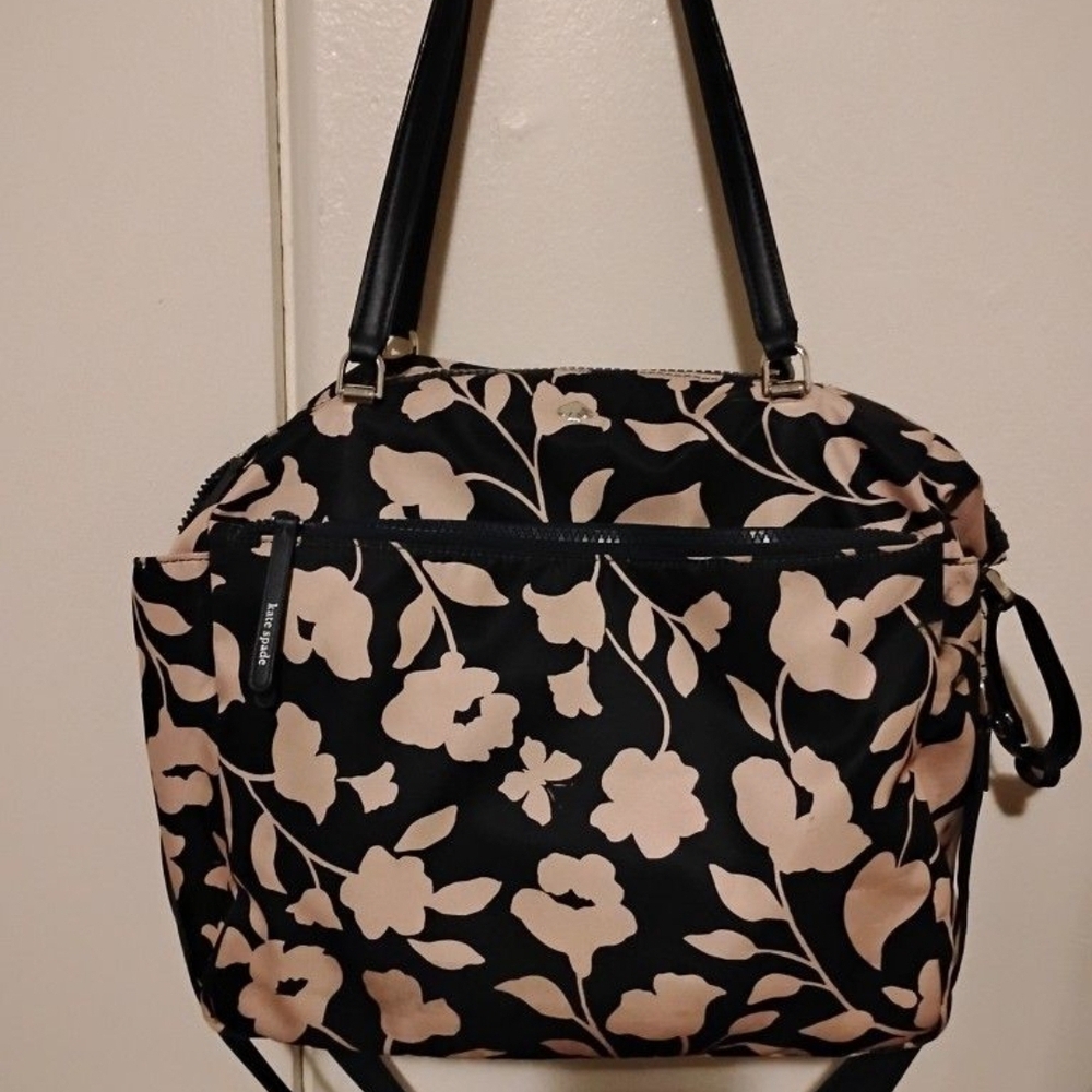 Floral Black and Cream Women's Bag
